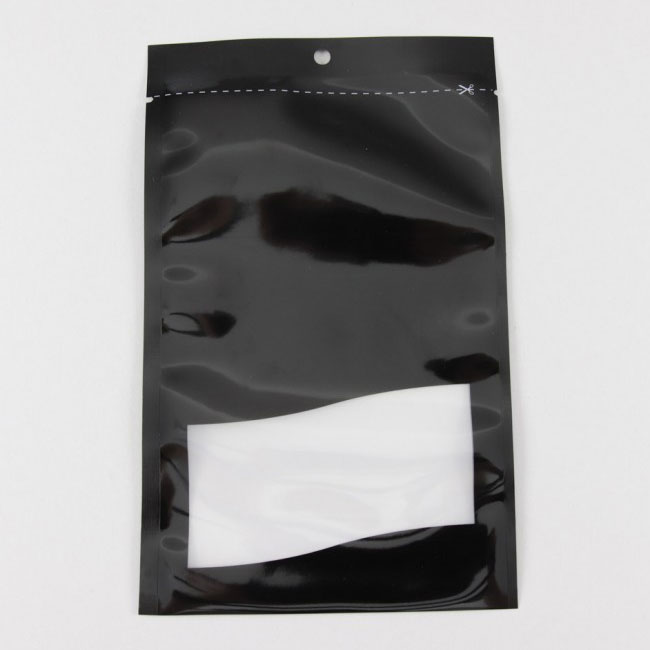 black pouch with clear window