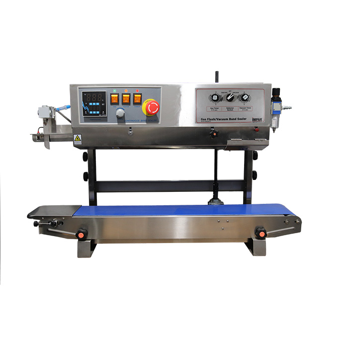 vacuum and gas flush vertical band sealer