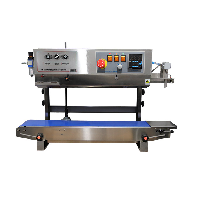 vacuum and gas flush vertical band sealer
