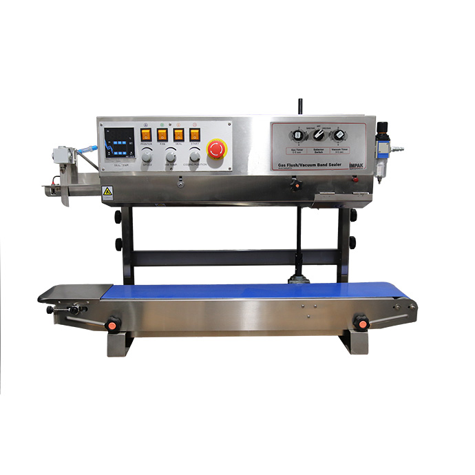 vacuum and gas flush band sealer with printer