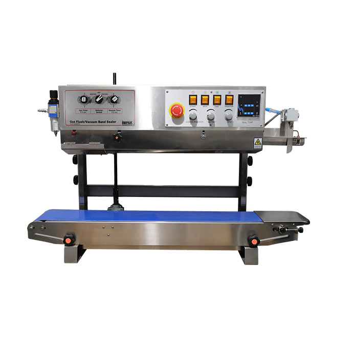 vacuum and gas flush band sealer with printer