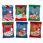 custom printed pouch example - six holiday trat bags
