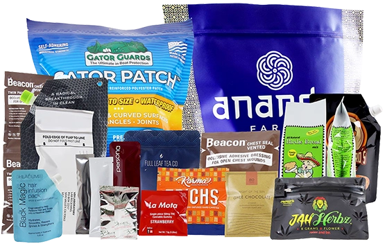 18 examples of custom printed flexible packaging pouches