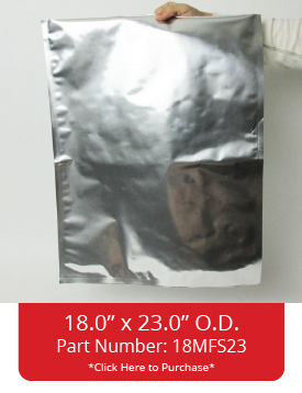 18 x 23 silver hops bag