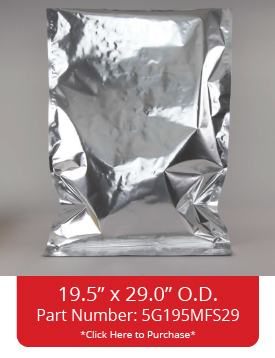 19.5 x 29 silver hops bag
