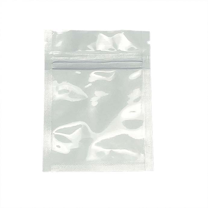 3" x 4" White MylarFoil Pouch with ZipSeal