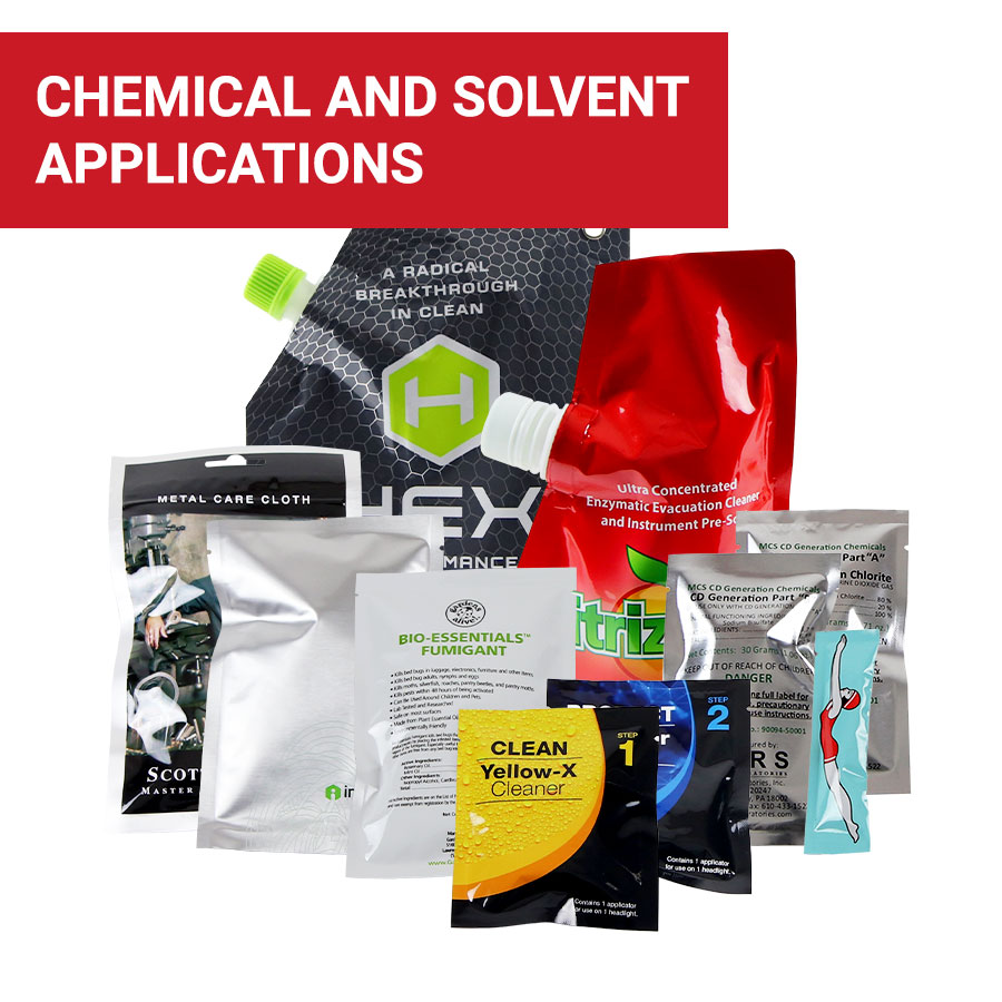 chemical and solvent printed packaging