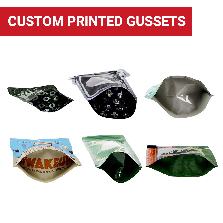 custom gussets on packaging