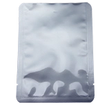 Silver 3-Side Seal retort ready pouch with rounded corners