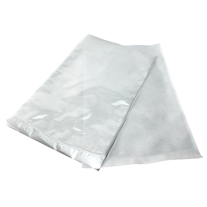 10.75" x 17.25" clear/white Chevroin Peel Pouch - 1075PPL1725CV