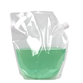 11.125" x 12" x 5.75" OD Clear SpoutPAK™ with 22mm Reclosable Cap and Handle - SP1GPM5.5