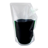 5.5" x 9" x 3" OD Clear SpoutPAK™ with 9.6mm ID Fitment - FTSSP500GPM5.5RC