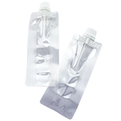 2.5" x 6.0" OD clear flat SpoutPAK™ with 15mm ID tamper evident Reclosable Cap - SP025PCAT06TE