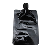 4.25" x 6” x 2.625" OD black flip cap SpoutPAK™ - SP125VF5NBSC