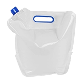 13" x 12.75" x 6" OD White SpoutPAK™ with 22mm ID Reclosable Cap and Handle - SP135GPA22BW