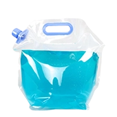 13" x 12.75" x 6" OD Clear SpoutPAK™ with 22mm ID Reclosable Cap and Handle - SP135GPA22