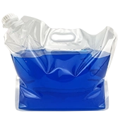 16.5" x 12.5" x  7" OD Clear SpoutPAK™ with 33mm Reclosable Cap and Handle - SP185GPA22FW