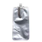 3.0" x 5.875" 2 fl oz Silver SpoutPAK™ with 6mm Reclosable Cap - SP20MLVF43BFTS