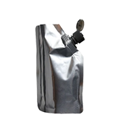 4.75" x 7" x 2.5" OD Silver SpoutPAK™ with Flip Lid Cap - SP300MFS16SC