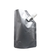 4.5" x 7" x 2.5" OD Silver SpoutPAK™ with 9.6mm ID Tamper Evident Cap - SP300PFN56RC