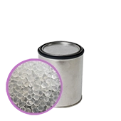5lb white can with bulk 1-6mm wide plain silica gel desiccants