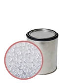 5lb white can with bulk 3-8mm large bead plain silica gel desiccants