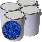 Four 5lb cans as a case each filled with 0.3-1.0mm blue silica desiccants