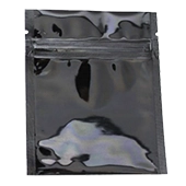 3.4" x 4" black Mini zipseal Pouch - 034MFBOZE04FTN