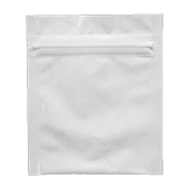 3.4" x 4" white Mini zipseal Pouch - 034MFW04OZE