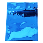 3.4" x 4" blue Mini zipseal Pouch - 30MBL03404FOZETN