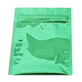 3.4" x 4" green Mini zipseal Pouch - 30MGR03404FOZE