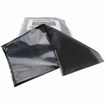 11in x 24in embossed 
                channel clear black vacuum seal bag over pack of 100