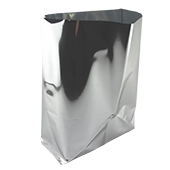 11.25" x 5.5" x 14.75" StaticShield™ 7 mil, Silver flat bottom gusset pouch with tear notch - SQB11250551475