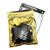 clear gold silver vista pouch