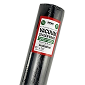 15.0" x 50feet Black/Black PAKSEAL Special Surface Vacuum Rolls - WITH CORE - ECR15F50BB