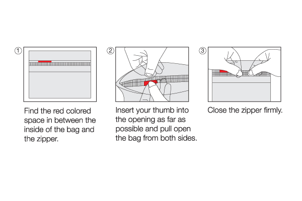 child resistant opening example