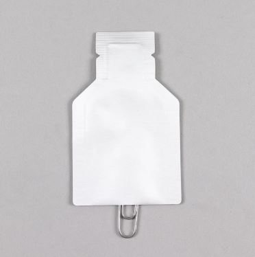 dispenser tip pouch with tear notch