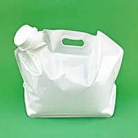 16.5" x 12.5" x  7" OD White SpoutPAK™ with 60mm Reclosable Cap and Handle - SP185GPA22F60MM