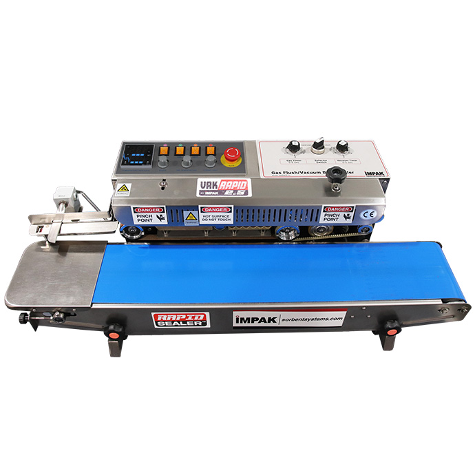 vacuum and gas flush band sealer with printer