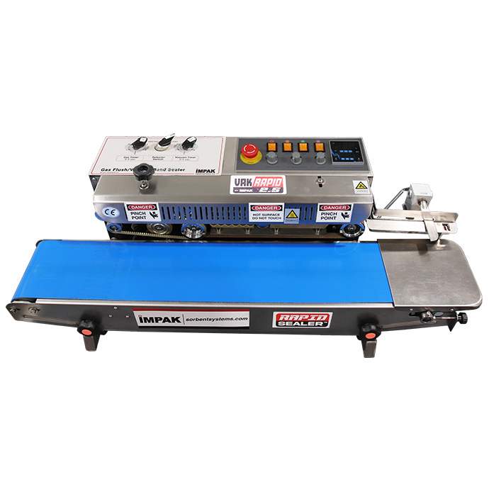 vacuum and gas flush band sealer with printer