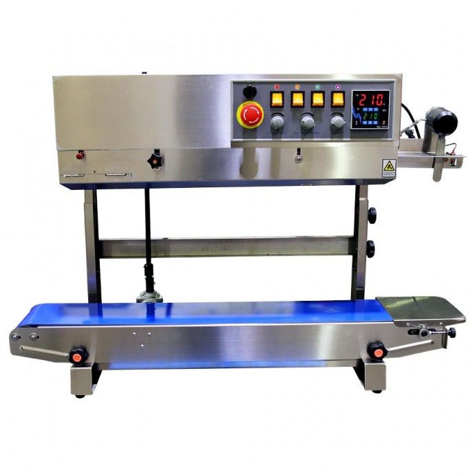 vertical gas flush band sealer with printer