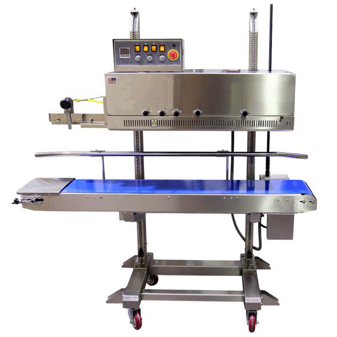 heavy duty vacuum and gas flush band sealer with dry printer