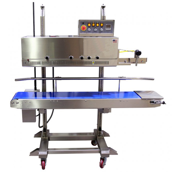 heavy duty vacuum and gas flush band sealer with dry printer