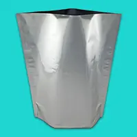 14.75" x 19" x 5" Silver Stand Up Pouch