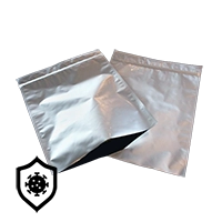 5.25 x 8 gamma sterilized dull silver TE zipseal pouch - ST0525MFDFZ08TE