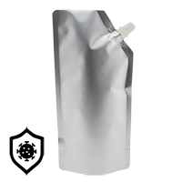 .315 x 8.858 x 2.5 gamma sterilized silver spoutpak - STESR052925MS