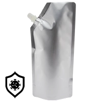 .315 x 10.433 x 2.6 gamma sterilized silver spoutpak - STESR081925MS