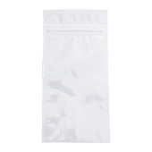 3.5" x 7.25" white Tamper Evident ZipSeal Pouch - 035MFW0725ZTE