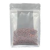 5.875" x 8.625" x 2.75" matte clear Mylar Foil Pouch with zipseal- 8SS05875MT0275SG08625 OD matte clear Mylar Foil flat bottom Pouch
