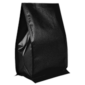 4" x 6.41" x 2.5" Black Shimmerflex Mylar Foil Pouch - 8SS04BB025SG0641 OD Black Shimmerflex Mylar Foil Pouch